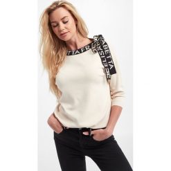 Sweter ELISABETTA FRANCHI. Brązowe swetry Elisabetta Franchi, bez wzorów, bez ramiączek. Za 1,329.00 zł.