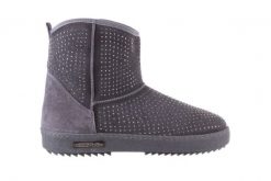 Śniegowce Bayla-161 7063 Szare, Skóra naturalna - 37. Szare śniegowce Bayla, bez wzorów, z materiału, bez zapięcia. W wyprzedaży za 134.10 zł.
