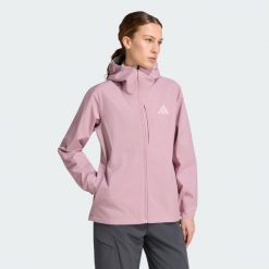 Kurtka przeciwdeszczowa Terrex Multi 2.5 Layer CLIMAPROOF. Brązowe kurtki przeciwdeszczowe adidas, l, bez wzorów, z materiału, bez kaptura, climaproof (adidas). Za 699.00 zł.