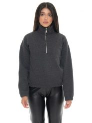 Bluza damska Leone 1947 Apparel Glam Winter ze stójką i zamkiem. Szare bluzy bez kaptura LEONE 1947 APPAREL, s, bez wzorów, bez kaptura, na fitness i siłownię. Za 126.26 zł.