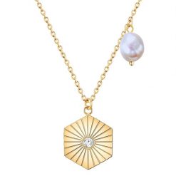 Valero Pearls Stal nierdzewna Preciosa Perła hodowlana słodkowodna Naszyjniki 1 ct Damski. Białe naszyjniki Valero Pearls, z materiału, z perłą, pozłacane. Za 299.99 zł.