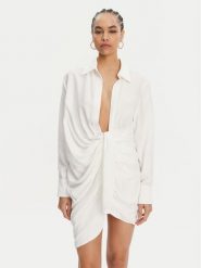 JACQUEMUS Sukienka koktajlowa 213DR009-1020 Biały Regular Fit. Białe sukienki JACQUEMUS, bez wzorów, z wiskozy, wizytowe, bez kołnierzyka, bez ramiączek. Za 2,329.00 zł.