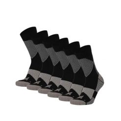 Skarpety kompresyjne do biegania ćwierć 6 szt., czarne, wielokolorowe. Czarne skarpetki XTREME, bez wzorów, z elastanu. W wyprzedaży za 186.40 zł.