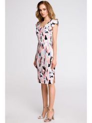 Stylove Sukienka w kolorze białym ze wzorem rozmiar: L. Białe sukienki Stylove, l, bez wzorów, bez kołnierzyka, bez ramiączek, midi. Za 145.95 zł.