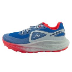 Buty Salomon Glide Max Tr Run The Alps 473856 niebieskie. Niebieskie buty do biegania bez wzorów, z gumy, bez zapięcia, do biegania. Za 553.48 zł.