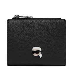 Portfel KARL LAGERFELD. Czarne portfele KARL LAGERFELD, bez wzorów. Za 429.99 zł.
