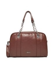 JENNY Torebka C-JEN-L-008-08 Brązowy. Brązowe torebki klasyczne Jenny, bez wzorów, z materiału, bez dodatków. Za 129.99 zł.