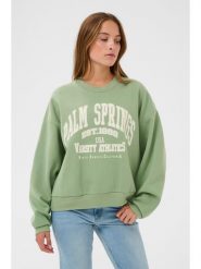 Kaffe Bluza w kolorze zielonym rozmiar: XL. Zielone bluzy Kaffe, xl, bez wzorów, bez ramiączek, bez kaptura. Za 152.99 zł.