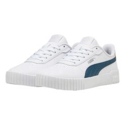 Buty Damskie Carina 2.0. Białe buty trekkingowe Puma, bez wzorów, bez zapięcia, trekkingowe. Za 304.99 zł.