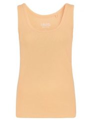 Sublevel Top w kolorze brzoskwiniowym rozmiar: XS. Pomarańczowe topy Sublevel, xs, bez wzorów, bez kołnierzyka, bez ramiączek. Za 22.13 zł.