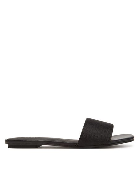 Calvin Klein Klapki Flat Slide Jacq HW0HW02389 Czarny. Czarne klapki Calvin Klein, bez wzorów, z materiału, bez obcasa, bez zapięcia. Za 209.99 zł.