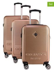 Geographical Norway 3-częściowy zestaw "Santiago" w kolorze jasnobrązowym rozmiar: onesize. Brązowe walizki Geographical Norway. Za 347.99 zł.