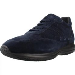 Buty GEOX U0162P 00020 Niebieski. Niebieskie trekkingi Geox, bez wzorów, ze skóry, bez zapięcia, na fitness i siłownię. Za 372.99 zł.