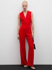 Mango Kombinezon Aty 77064776 Czerwony Slim Fit. Czerwone sukienki Mango, l, bez wzorów, z syntetyku, bez kołnierzyka, bez ramiączek. Za 119.99 zł.