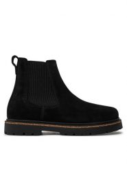 Birkenstock Sztyblety Highwood Slip On Mid W Leve 1028211 Czarny. Czarne botki Birkenstock, bez wzorów, ze skóry, bez obcasa, na płaskiej podeszwie, bez zapięcia. Za 439.99 zł.