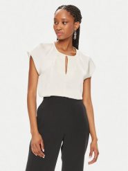 Calvin Klein Bluzka K20K207161 Écru Regular Fit. Bluzki Calvin Klein, bez wzorów, z syntetyku, bez kołnierzyka, bez ramiączek. Za 219.99 zł.