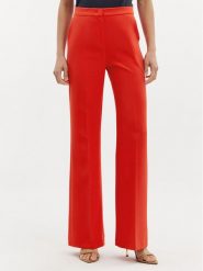 Maryley Spodnie materiałowe 24EB587/43FI Czerwony Relaxed Fit. Czerwone spodnie materiałowe Maryley, bez wzorów, z materiału. Za 159.99 zł.