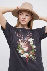Medicine t-shirt bawełniany kolor szary. Szare t-shirty MEDICINE, l, bez wzorów, z bawełny, bez kołnierzyka, bez ramiączek. Za 79.90 zł.