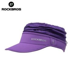 Czapka przeciwsłoneczna na lato ROCKBROS. Fioletowe czapki z daszkiem ROCKBROS, na lato, bez wzorów, z bawełny, sportowe. Za 83.60 zł.