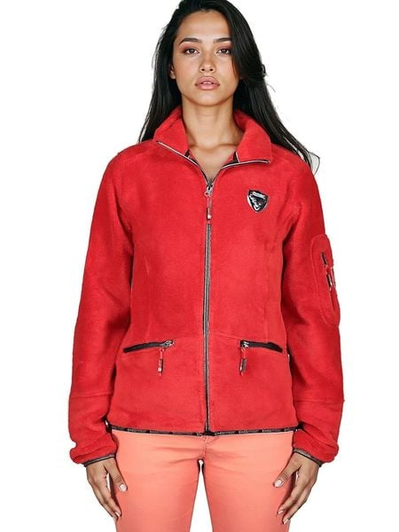 Canadian Peak Kurtka polarowa "Tisalineak" w kolorze czerwonym rozmiar: M. Czerwone kurtki Canadian Peak, m, z aplikacjami, z materiału, bez kaptura. Za 152.62 zł.