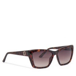 Okulary przeciwsłoneczne Guess. Brązowe okulary przeciwsłoneczne Guess, z aplikacjami. Za 319.99 zł.