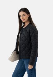 Krótka, pikowana kurtka J-MANOLA. Czarne kurtki Volcano, xxl, bez wzorów, z jeansu, casualowe, bez kaptura. Za 249.99 zł.