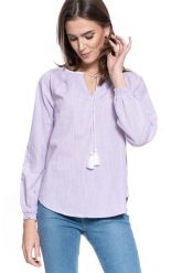 BLUZKA DAMSKA MUSTANG Edda V chambray 1009740 8495. Niebieskie bluzki Mustang, s, bez wzorów, bez kołnierzyka, bez ramiączek. W wyprzedaży za 39.99 zł.