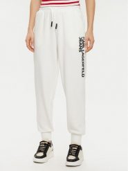Karl Lagerfeld Jeans Spodnie dresowe A1W10058 Biały Regular Fit. Białe spodnie dresowe Karl Lagerfeld Jeans, bez wzorów, z bawełny. Za 299.99 zł.