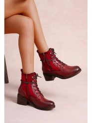 Foreverfolie Botki w kolorze czerwonym rozmiar: 38. Czerwone botki Foreverfolie, bez wzorów, eleganckie, bez obcasa, bez zapięcia. Za 151.90 zł.