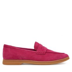Mokasyny Marco Tozzi. Czerwone mokasyny Marco Tozzi, bez wzorów. Za 189.99 zł.