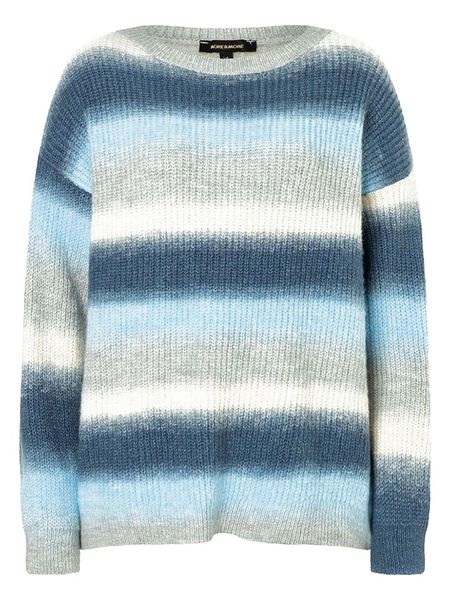 More & More Sweter w kolorze granatowo-błękitno-szarym rozmiar: 40. Niebieskie swetry More & More, bez wzorów, bez ramiączek. Za 113.99 zł.