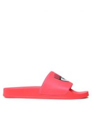 Chiara Ferragni Klapki CF3159-037 Różowy. Czerwone klapki Chiara Ferragni, bez wzorów, ze skóry, bez obcasa, bez zapięcia. Za 299.99 zł.