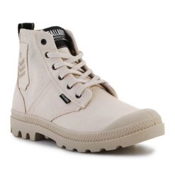 Buty Palladium Trapery Pampa Hi Army 78583-210-M beżowy. Brązowe buty treningowe bez wzorów, z materiału, bez zapięcia. Za 667.75 zł.