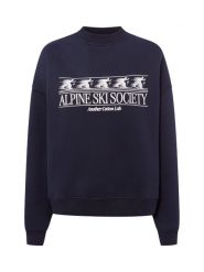 Another Cotton Lab Bluza - Alpine Ski Society Kobiety niebieski, M. Niebieskie bluzy Another Cotton Lab, m, bez wzorów, z bawełny, bez kaptura. Za 229.95 zł.