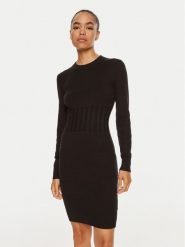 Silvian Heach Sukienka dzianinowa Marit GPA24275VE Czarny Regular Fit. Czarne sukienki Silvian Heach, l, bez wzorów, z dzianiny, bez kołnierzyka, bez ramiączek. Za 359.99 zł.