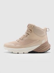 4F Wysokie buty trekkingowe SPEED HIKER z membraną damskie - beżowe 38. Brązowe buty trekkingowe 4f, z gumy, bez zapięcia. Za 399.99 zł.