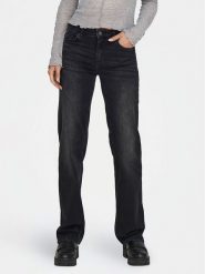 ONLY Jeansy Blush 15330779 Czarny Straight Fit. Czarne jeansy ONLY, s, bez wzorów, z bawełny. Za 109.99 zł.