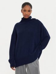 Kontatto Golf 3M0170 Granatowy Relaxed Fit. Niebieskie swetry Kontatto, m, bez wzorów, z syntetyku, bez ramiączek. Za 279.99 zł.