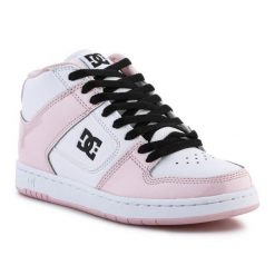 Buty DC Manteca 4 Mid J W ADJS100162-LTP różowe. Czerwone buty treningowe bez wzorów, z gumy, bez zapięcia. Za 503.88 zł.