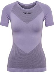 Damska koszulka bezszwowa Hummel. Niebieskie t-shirty sportowe Hummel, s, bez wzorów, z materiału, bez ramiączek, na fitness i siłownię. Za 229.50 zł.