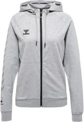Damska bawełniana bluza z kapturem zapinana na zamek Hummel Move Grid. Szare bluzy z kapturem Hummel, na wiosnę, xs, bez wzorów, z bawełny, z kapturem, na fitness i siłownię. Za 296.20 zł.