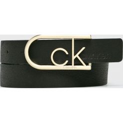 Calvin Klein - Pasek skórzany. Czarne paski Calvin Klein, w paski, z materiału. Za 249.90 zł.