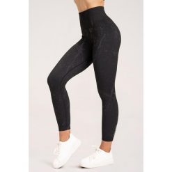 Legginsy fitness damskie Gym Glamour marble. Niebieskie legginsy GYM GLAMOUR, bez wzorów, glamour. Za 159.99 zł.