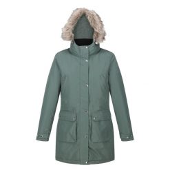 Parka dla kobiet Regatta Voltera Waterproof. Zielone kurtki przeciwdeszczowe Regatta, bez wzorów, bez kaptura, trekkingowe. Za 675.50 zł.