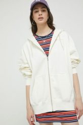 Converse bluza damska kolor beżowy z kapturem z aplikacją. Brązowe bluzy Converse, l, z aplikacjami, z kapturem. Za 329.99 zł.