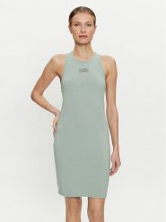 Vans Sukienka letnia Varsity Tank Dress VN000JGP Zielony Slim Fit. Zielone sukienki Vans, m, bez wzorów, z bawełny, bez kołnierzyka, bez ramiączek. Za 129.99 zł.