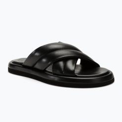 Klapki damskie GANT Clareha. Czarne klapki Gant, bez wzorów, z materiału, bez obcasa, bez zapięcia. Za 529.99 zł.