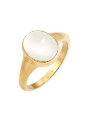 Elli Damski sygnet z kamieniem księżycowym w pozłacanym srebrze próby 925 Sterling Silver Pierścionki 1 ct. Szare pierścionki Elli, z kamieniem księżycowym, pozłacane. Za 328.99 zł.