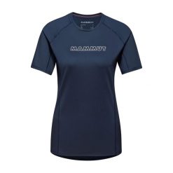 Koszulka trekkingowa damska Mammut Selun FL Logo. Niebieskie t-shirty sportowe Mammut, m, bez wzorów, z materiału, bez ramiączek, trekkingowe. Za 269.00 zł.
