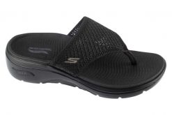 Japonki damskie, Go Walk Arch Fit 2.0 Sandal - Carrie. Czerwone japonki Skechers, bez wzorów, z materiału, sportowe. Za 219.99 zł.